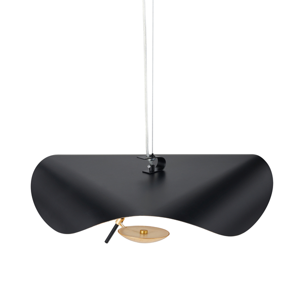 Zwisowa lampa Enigma ST-8821P-40 Step LED 13W kapelusz czarny złoty