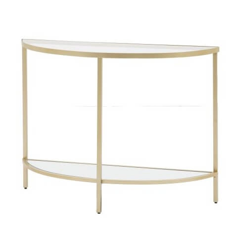 Salonowy stolik kawowy Hudson 5059413895067 szklany szampański