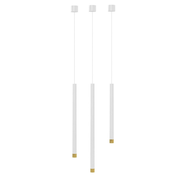 Biało złoty zwis nad blat Q I wisząca tuba do przedpokoju