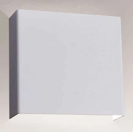 Kinkiet LAMPA ścienna KITAMI 7447 Shilo metalowa OPRAWA przyścienna prostokątna biała