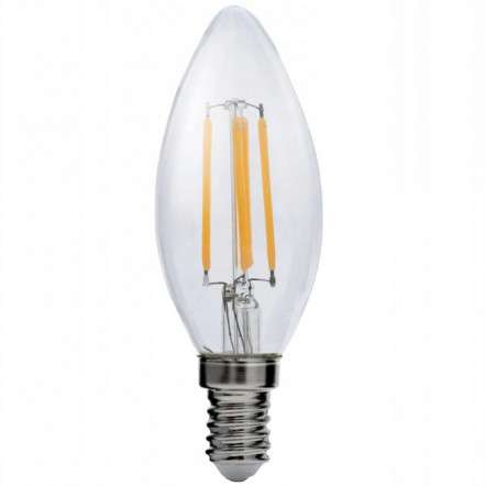 ŻARÓWKA świecznikowa SLP1415 MDECO E14 B35 4W 430lm 230V biała ciepła