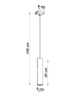 Podwieszana lampa LAGOS 1 SL.0323 Sollux tuba nowoczesna biała