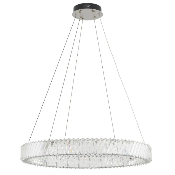 Lampa wisząca glamour LUXORA 11706 LED 38W 3000K nikiel