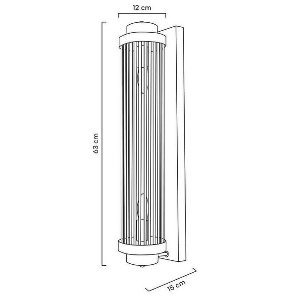 Szklana lampa ścienna Column MSE010100362 Moosee do jadalni chrom