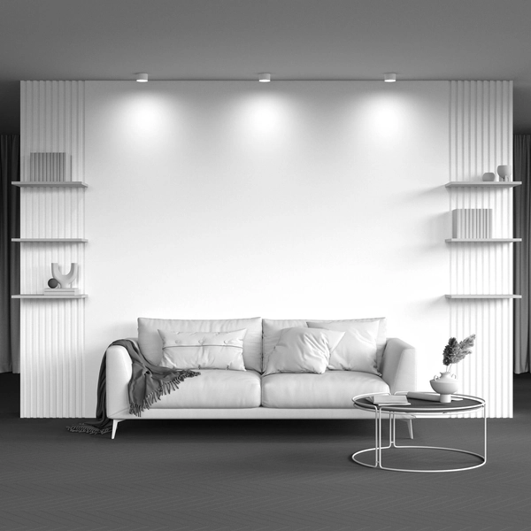 Plafon natynkowy Hoop C086CL-GX53-SRD-W LED 12W do salonu biały