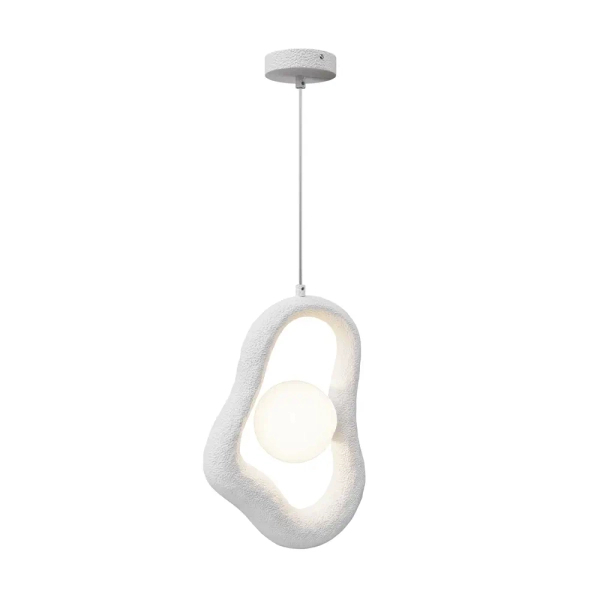 Geometryczna lampa wisząca Opus MOD380PL-01W do sypialni biała