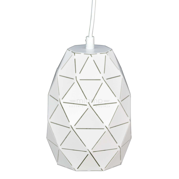LAMPA wisząca HARLEY MDM-3480/1 W Italux metalowa OPRAWA geometryczny zwis biały