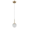 Kryształowa wisząca lampa Padri PND-40827-1-HBR-CL kula glamour złota
