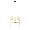 Abażurowa lampa wisząca DARLING ST-9501-5 GOLD złoty biały