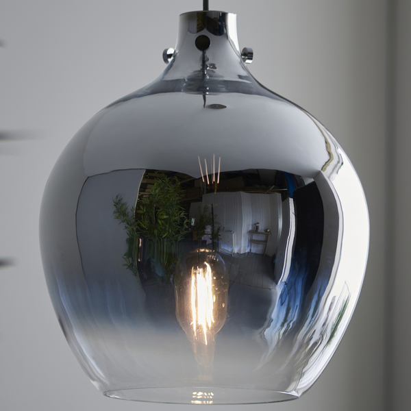 Lampa kula wisząca L&-196442 Light& szkło lustrzane chrom ombre