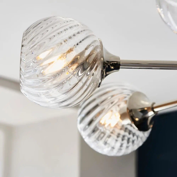 Molekułowa lampa sufitowa Allegra 104051 kule szklane nikiel