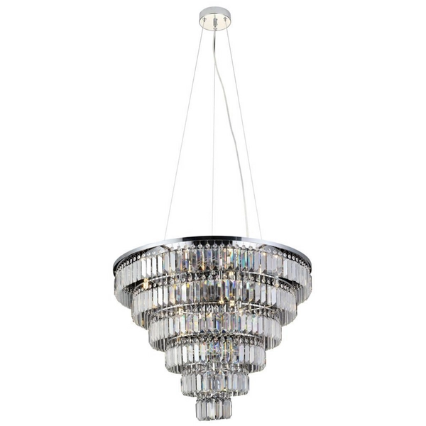 Kryształowy żyrandol Salerno AZ2927 Azzardo glamour do salonu chrom