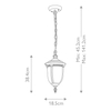 Wisząca lampa ogrodowa Cleveland CL8-S na łańcuchu IP44 postarzany brąz