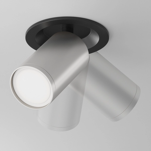 Sufitowy wpust Focus S C048CL-U-1BS Maytoni obrotowy czarny srebrny
