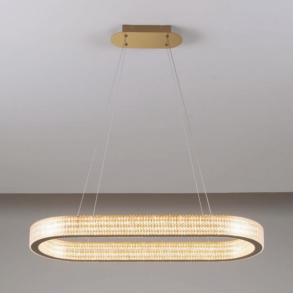 Wisząca lampa glamour YOTAU LE44730 LED 70W 3000K ściemnialna złota