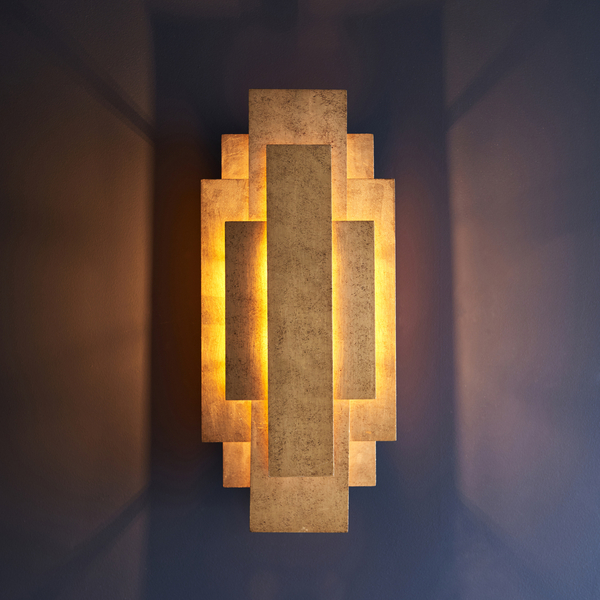 Kinkiet ścienny L&-190452 Light& minimalistyczny przecierany złoty