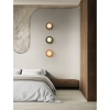 Lampa ścienna okrągła MALVANO LE45265 z porcelany do jadalni mokka