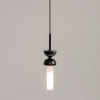 Wisząca lampa Kioto MOD178PL-01B marmurowa czarna biała