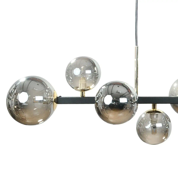 Nowoczesna lampa do salonu SERENITY 1214 podłużna kule czarna