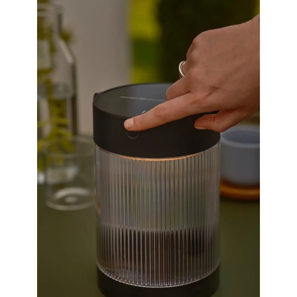 Lampka stołowa solarna tuba Coupar 2518215003 IP44 ściemnialna czarny