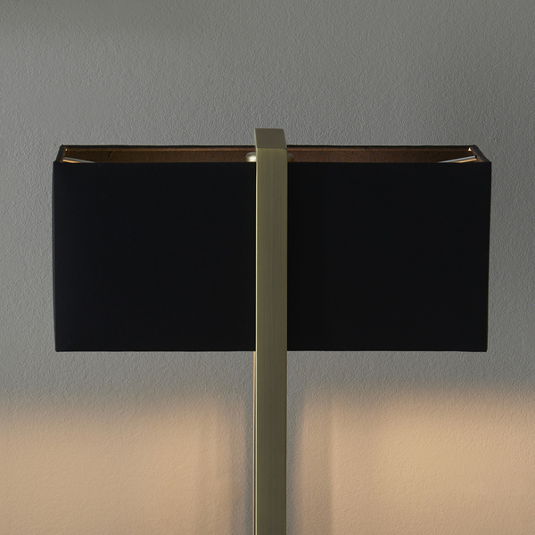 Stołowa lampa frame L&-193061 Light& z abażurem czarnym mosiądz