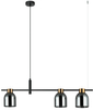 Metalowa wisząca lampa Servio PND-66892-3-BK-SG czarna