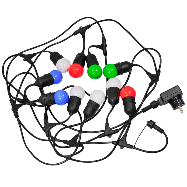 Girlanda ogrodowa z kolorowymi żarówkami 10 LED 5,6m IP44
