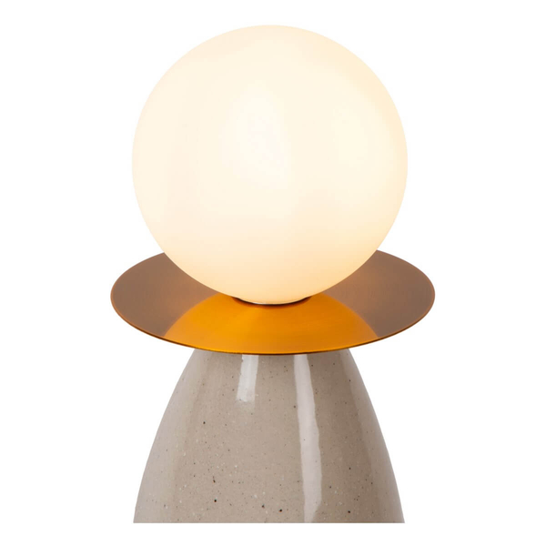 Lampa nocna do salonu Figaro 13544/50/36 Lucide ball biała szara