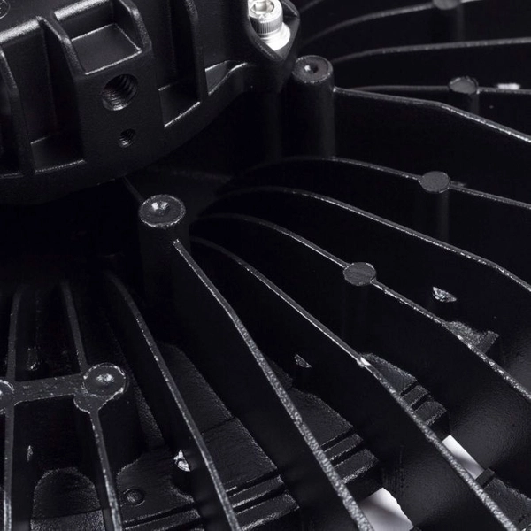 Lampa przemysłowa LED HBJ100NW 100W okrągła czarna