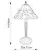 Lampka nocna do sypialni Jamelia 64195 witrażowa tiffany kolorowa
