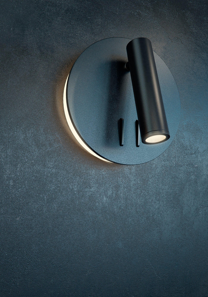 Regulowana LAMPA kinkiet IOS 176 C176-WL-01-6W-B Maytoni ścienna OPRAWA metalowa LED 6W 3000K tuba czarna