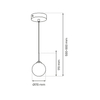 Lampa wisząca Reflex MLP8413 ball przydymiona złota