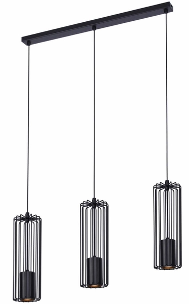 Lampa wisząca Falcon K-4931 tuby na listwie czarne