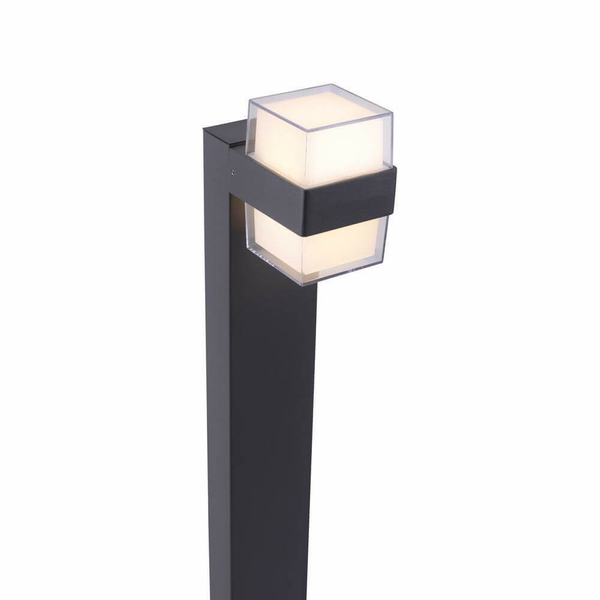 Grafitowy słupek ogrodowy Cara LED 8W 3000K zewnętrzna lampa