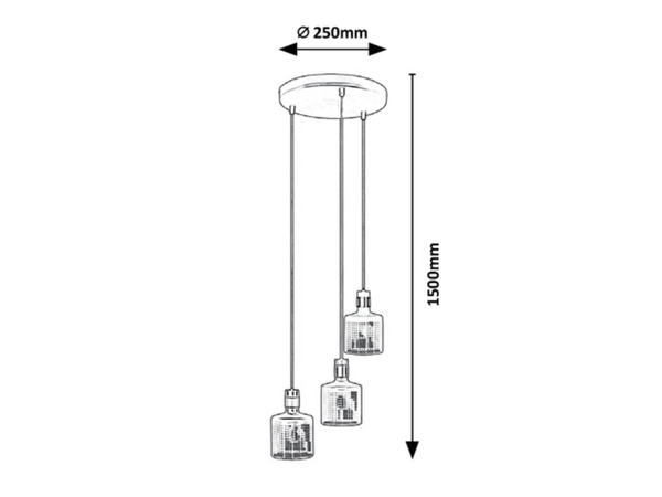 LAMPA wisząca ALBERTA 5092 Rabalux metalowa OPRAWA zwis kaskada biała złota