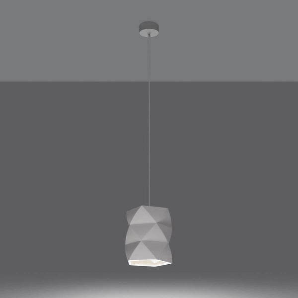 Zwisająca lampa Gobi SL.1250 geometryczna nad stół biała