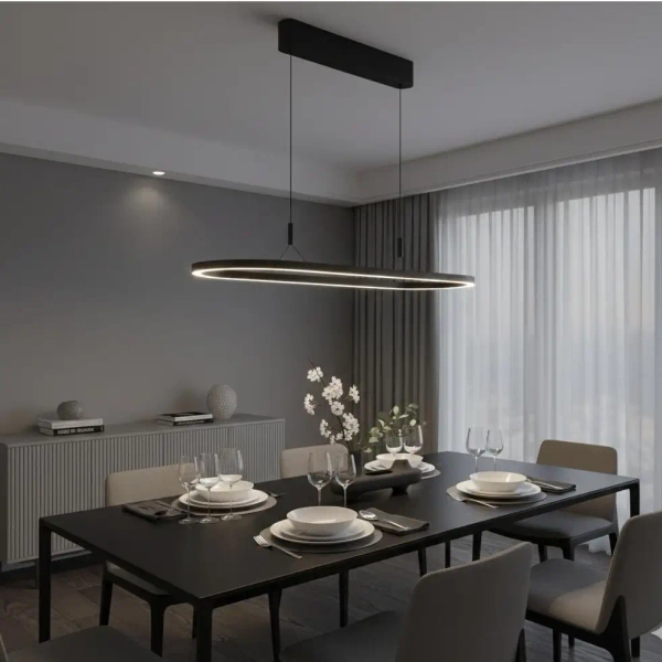 Lampa wisząca ściemnialna nowoczesna do jadalni LAYLA LED 60W 3000K AZ6758 czarna