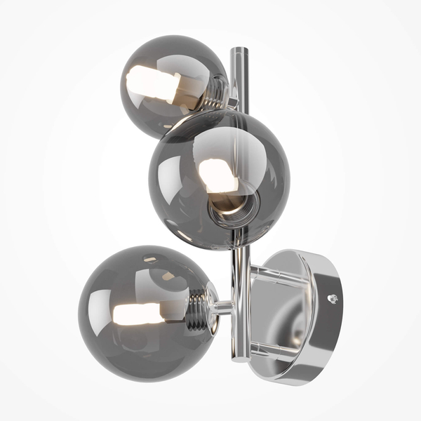 Szklany kinkiet ścienny Dallas MOD545WL-03CH kule przydymione