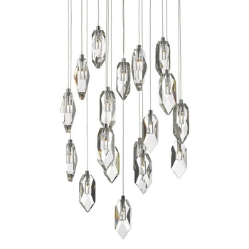 Kryształowa lampa wisząca Crystal CRY1850 Dar Lighting srebrny przezroczysty