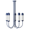 Szklana lampa wisząca Funsui FNB51313R02 sople granatowe białe