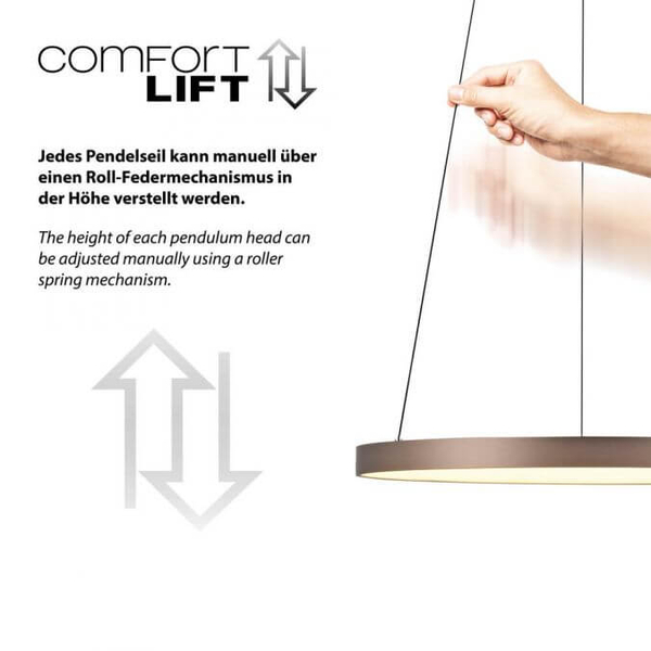 Ledowa lampa wisząca Hoop 2851-36 LED 37W 3000K ring brązowa