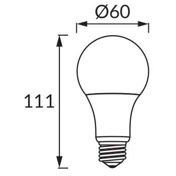 Żarówka LED ERSTE 02755 Ideus E27 A60 12W 1050lm 230V biała ciepła