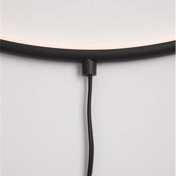 Ścienna LAMPA pierścień CHINU LE41607 Luces Exclusivas okrąga OPRAWA kinkiet LED 18W 3000K metalowy czarny