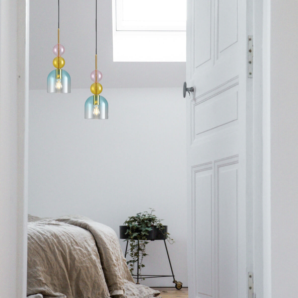Jadalniana lampa wisząca PASTELLO ST-DN345A szklana wielokolorowa