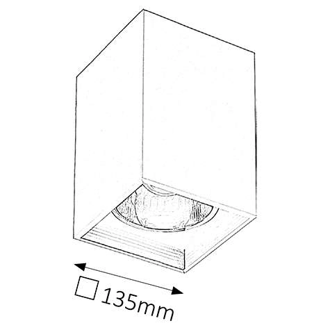 Spot LAMPA sufitowa MADDOX 2486 Rabalux metalowa OPRAWA prostokątna downlight kostka cube biała matowa