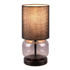 Tkaninowa lampa stołowa Elio 517800154 czarna przydymiona