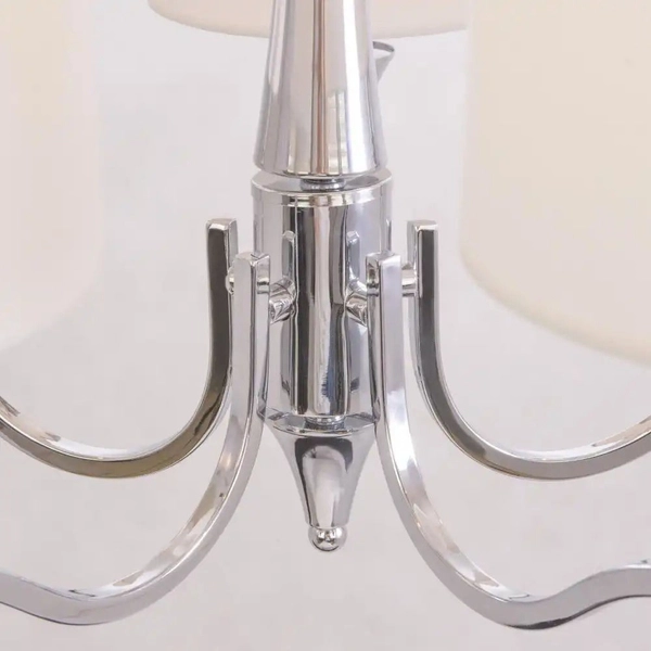 Klasyczna LAMPA wisząca WASHINGTON P05915WH Cosmolight abażurowy zwis na łańcuchu biały