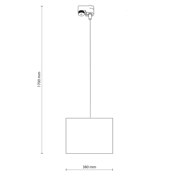 Pojedyncza wisząca lampa szynowa 1-faza Tracer 10668 tuba tkanina brązowy