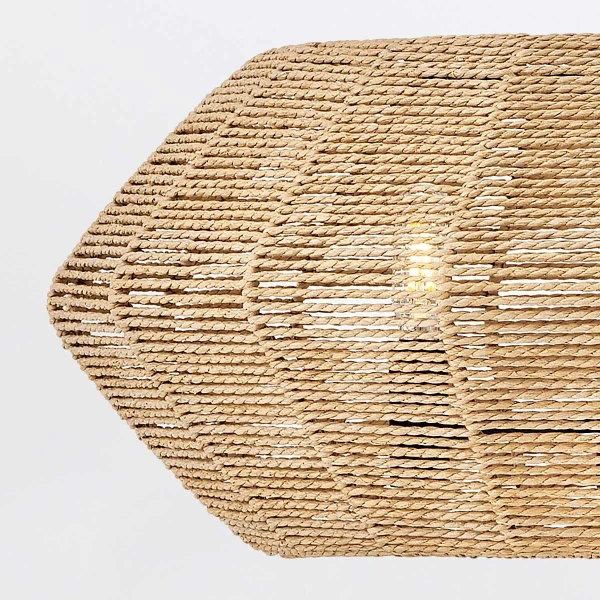 Regulowana sufitowa lampa Luca QN-LUCA-P-S-BK-CAM do jadalni sznur brązowy