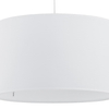 Wisząca lampa do salonu Rondo 3460 TK Lighting okrągła z tkaniny biała